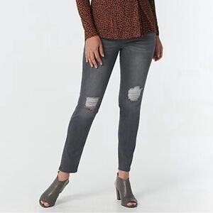 Lisa Rinna Collection Distressed Jeans - Size: 12 - Slim Fit Ankle Denim